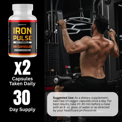 Iron Pulse Male Performance Formula Maximum Strength Supplement- 60 Tablets