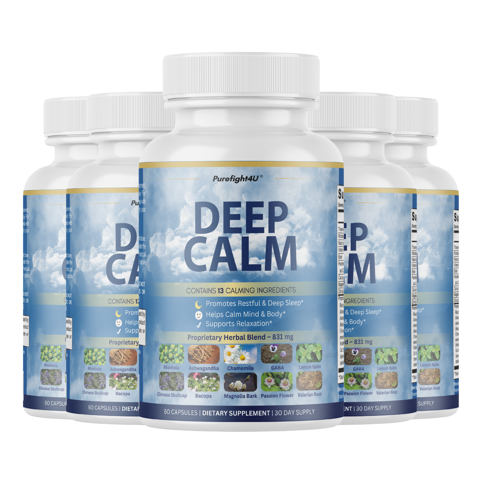 Deep Calm Supports Natural Sleep and Relaxation Supplement - 60 Capsules