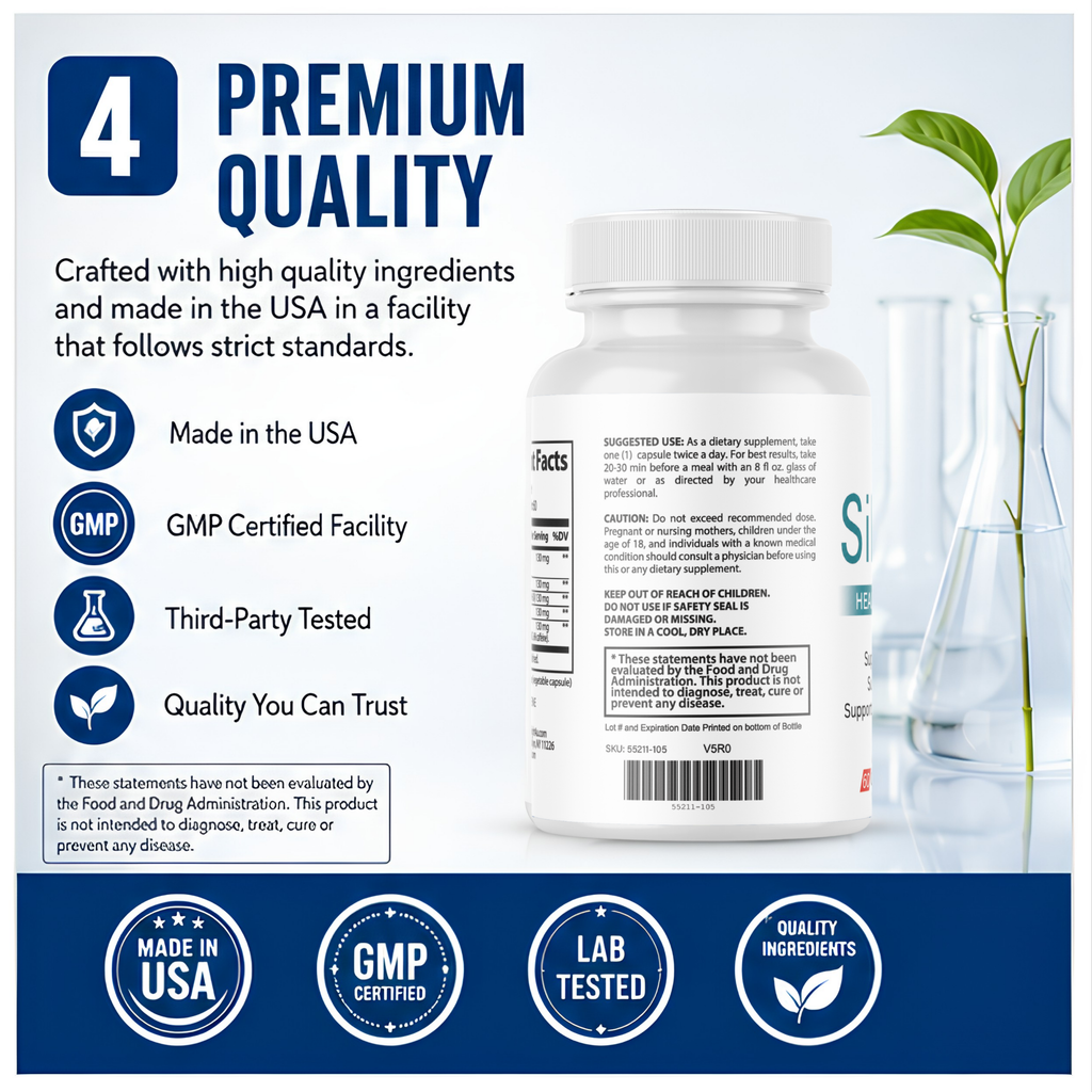 SilActiv Healthy Weight Support | Energy & Digestive Wellness Formula | 60 Capsules - 10 Bottles