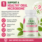 Oral Defence Probiotic Capsules, Oral Health Support Supplement - 60 Capsules