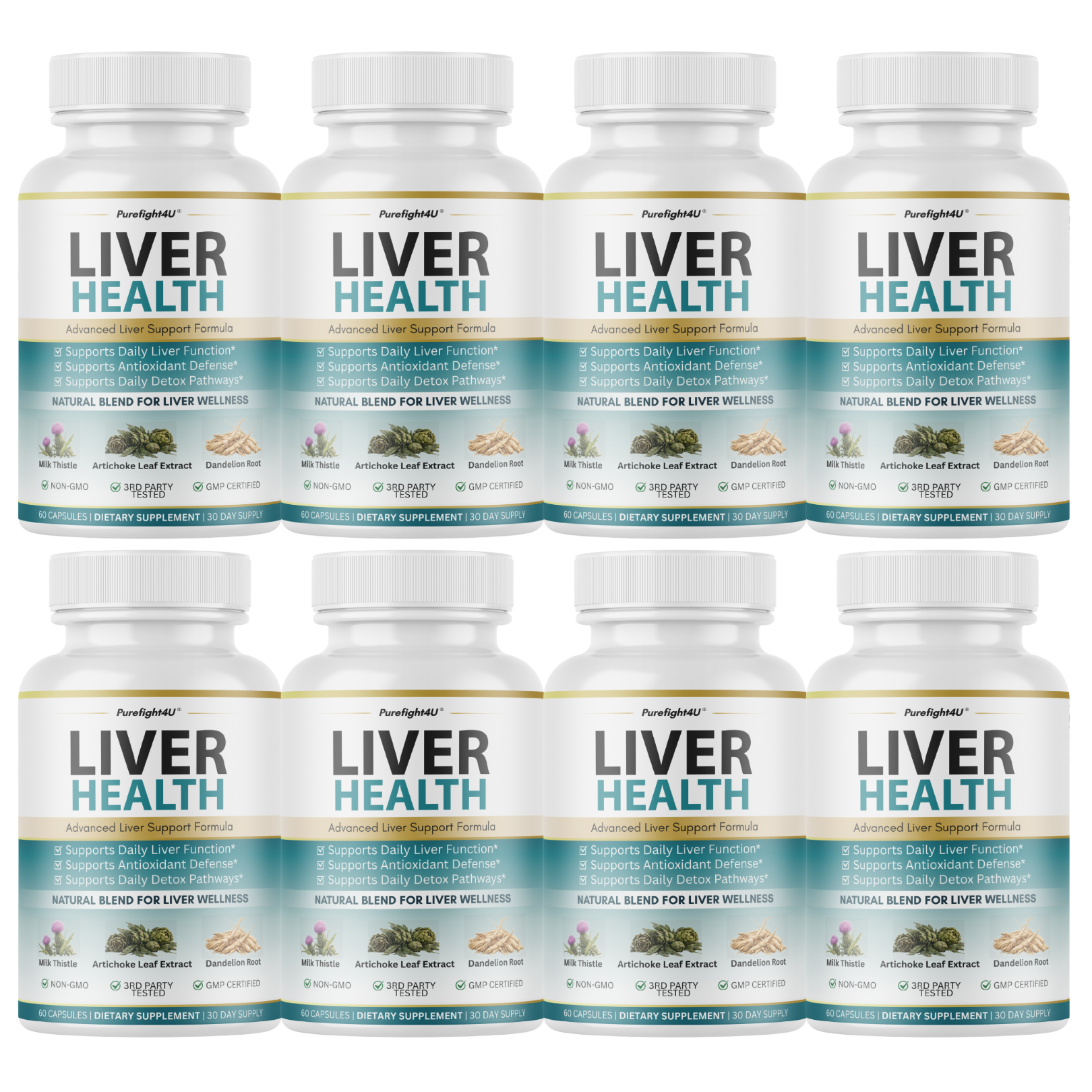 Liver Health Advanced Liver Wellness Support Formula Supplement - 60 Bottles