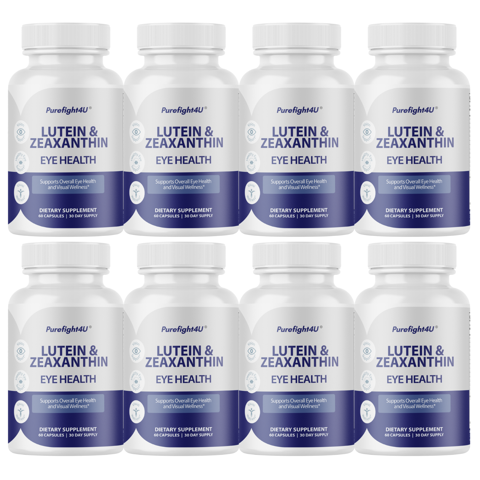 Lutein & Zeaxanthin Eye & Vision Health Natural Formula Supplement - 60 Capsules