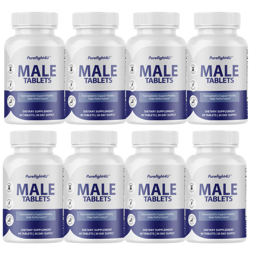 Male Tablets Daily Wellness Support for Energy & Vitality Supplement- 8 Bottles