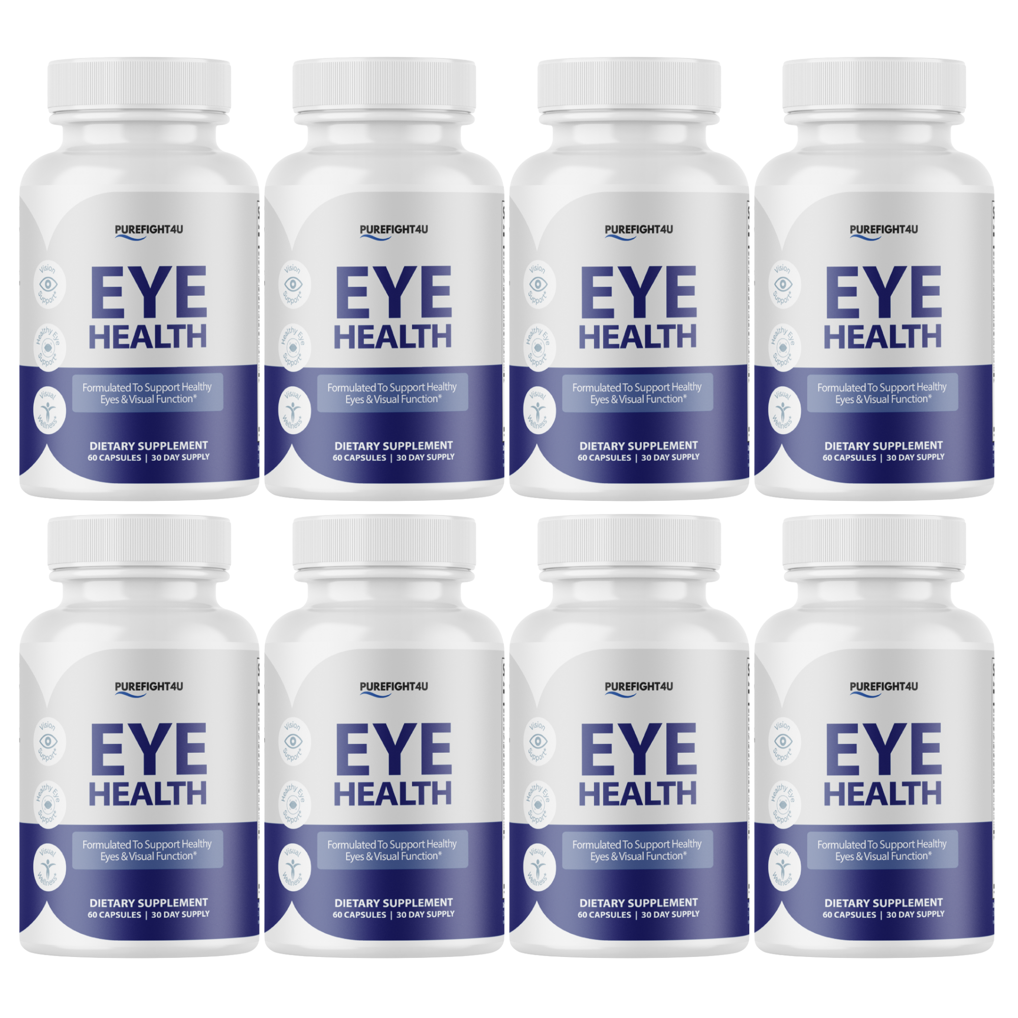 Eye Health Formulated for Vision Health Function Supplement - 8 Bottles