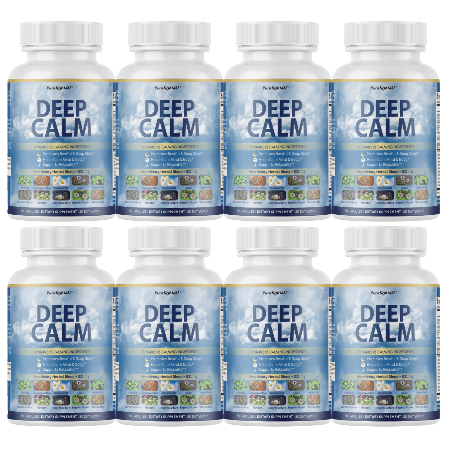 Deep Calm Supports Natural Sleep and Relaxation Supplement - 60 Capsules