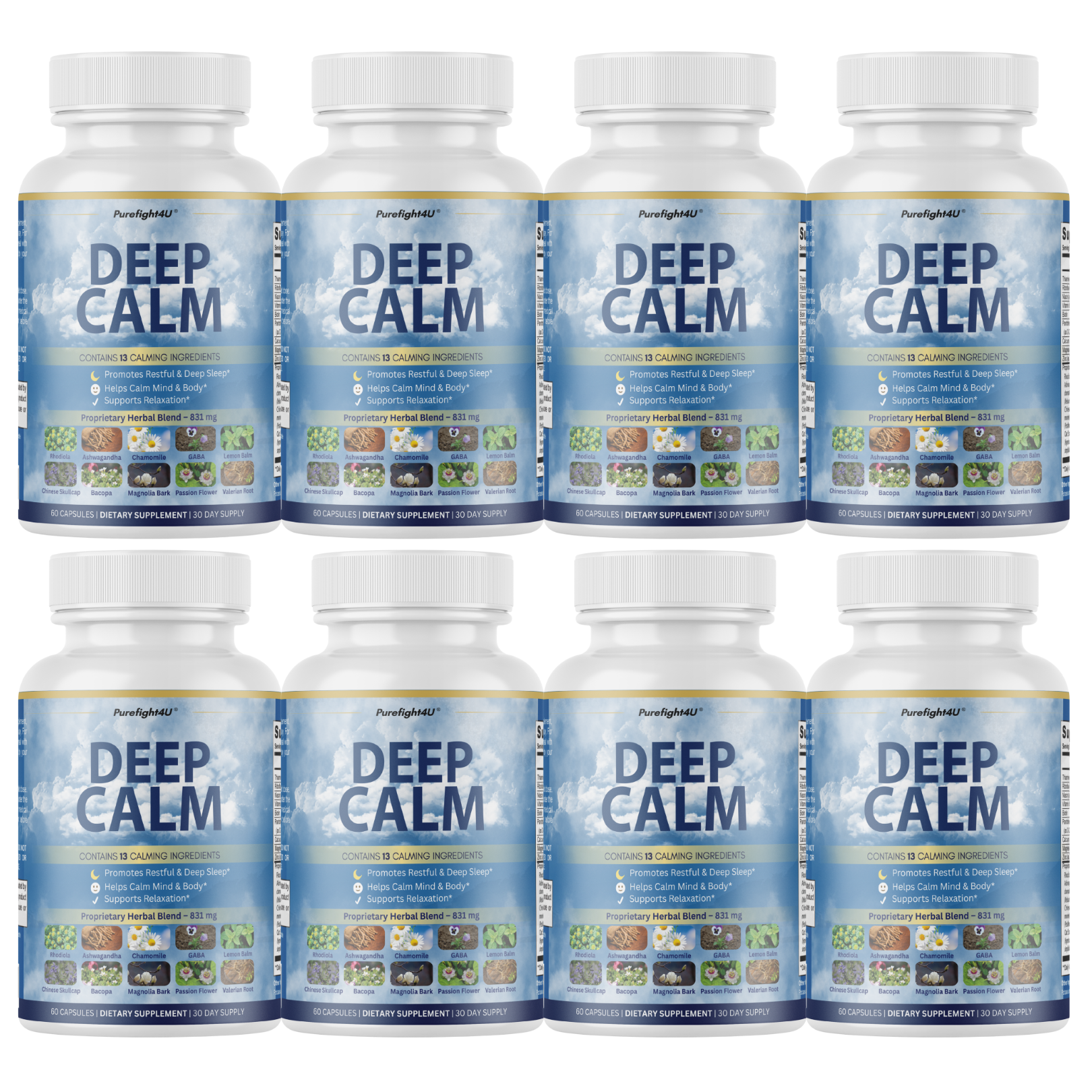 Deep Calm Supports Natural Sleep and Relaxation Supplement - 60 Capsules
