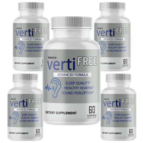 Verti Free Advanced Formula Hearing Support Formula 300 Capsules - 5 Bottles