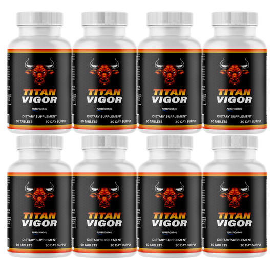 Titan Vigor for Men, Male Energy & Vitality Pills Supplement - 8 Bottles | 720 Tablets