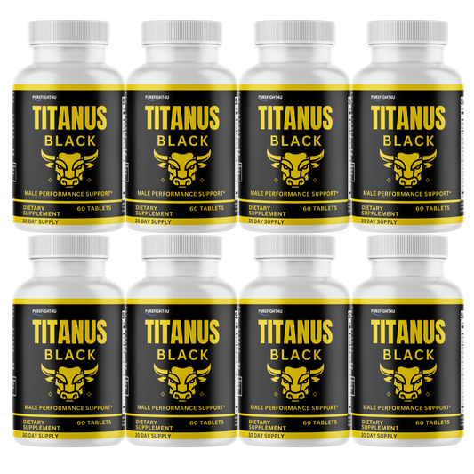 Titanus Black Advancement Natural Supplement for Peak Performance - 8 Bottles