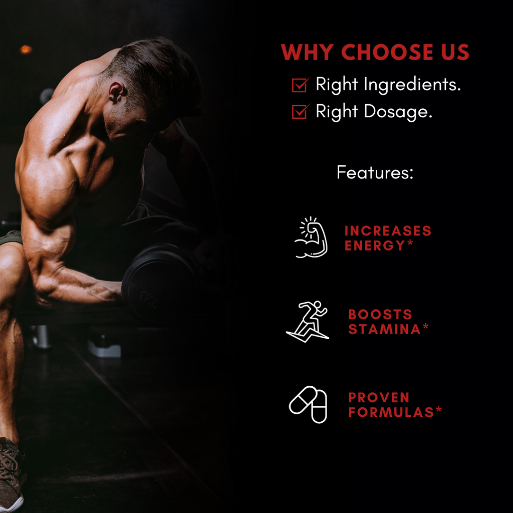 Tongkat Ali +Maca Advanced Male Performance Supplement to Boost Stamina - 60 Tablets