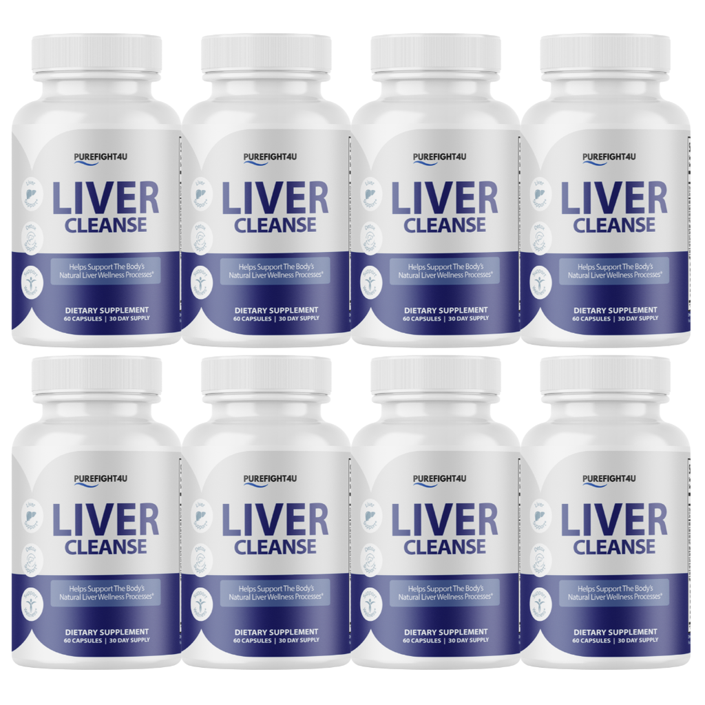 Liver Cleanse Advanced Liver Health Wellness Support Formula Supplement - 8 Bottles