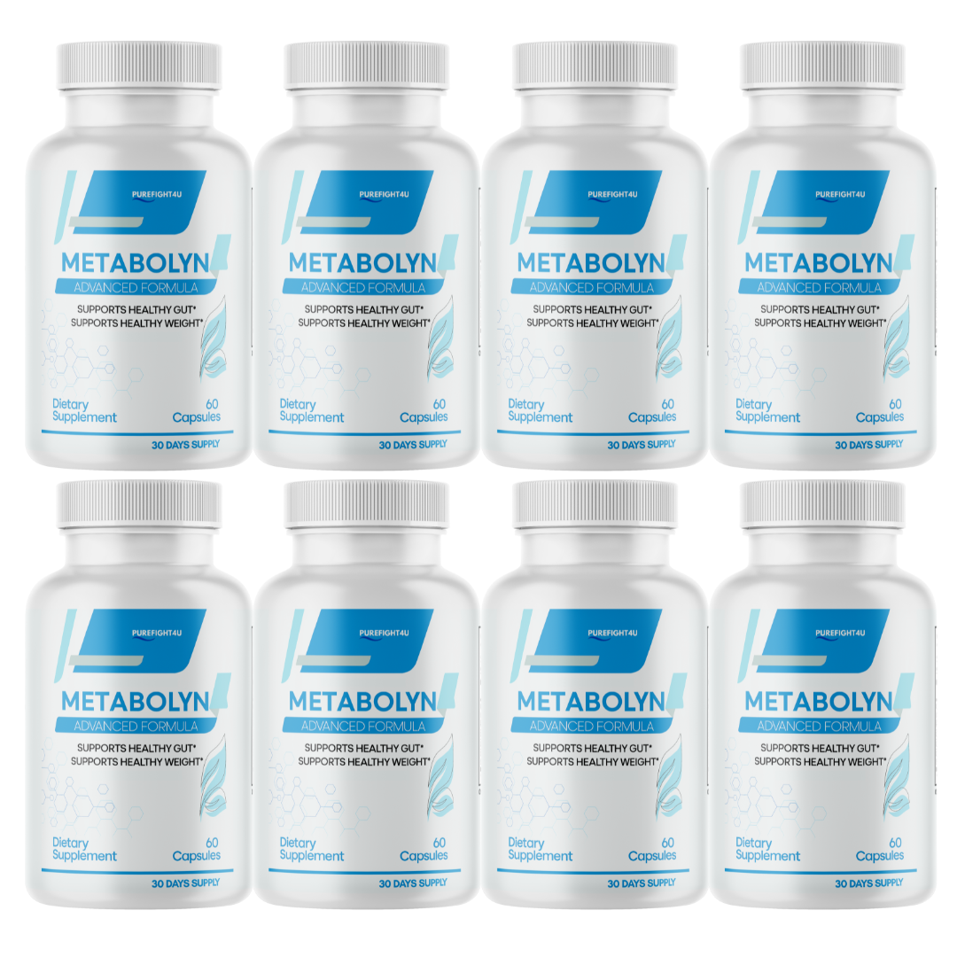 Metabolyn Supplement Weight Loss Support Formula - 60 Capsules - 8 Bottles