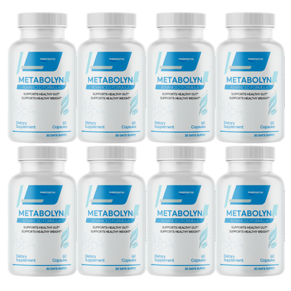 Metabolyn Supplement Weight Loss Support Formula - 60 Capsules - 8 Bottles