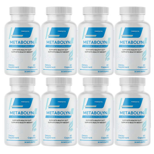 Metabolyn Supplement Weight Loss Support Formula - 60 Capsules - 8 Bottles