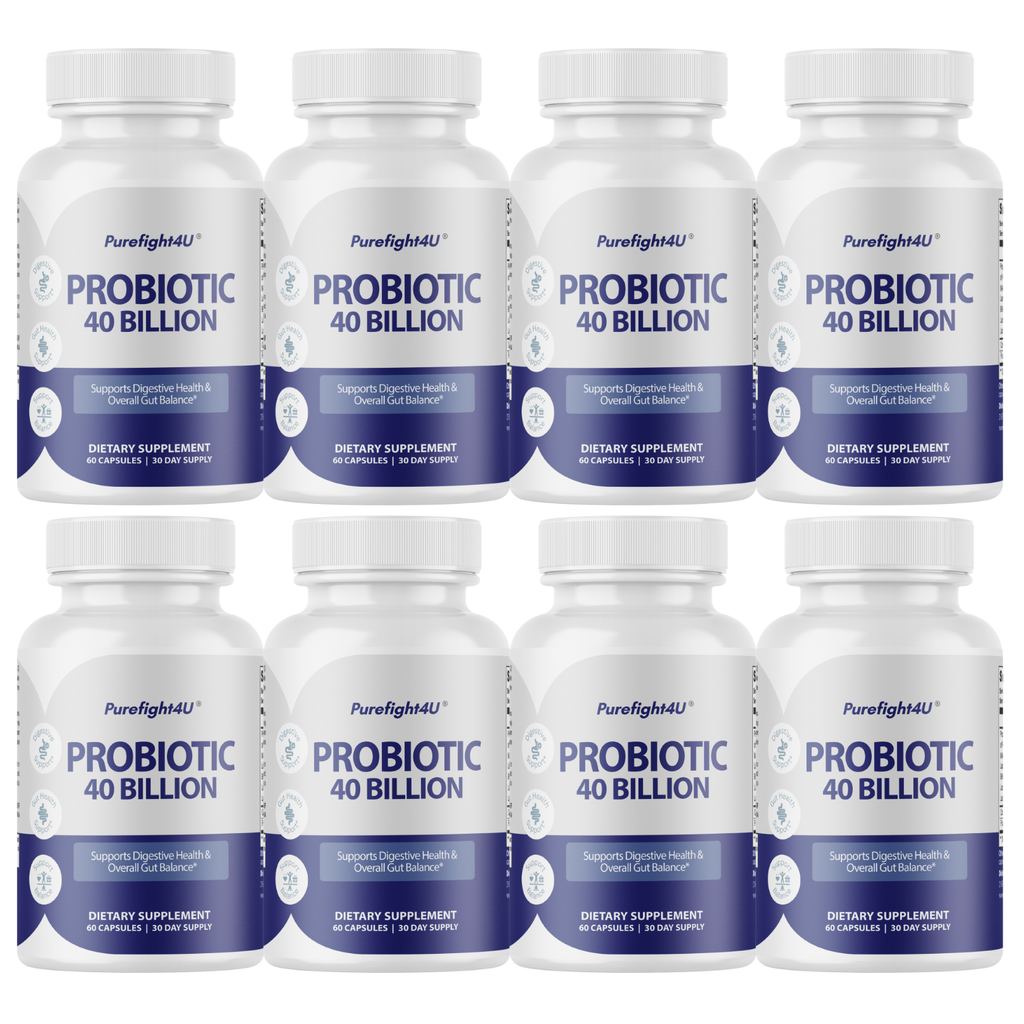 Probiotic 40 Billion CFU for Digestive and Gut Health Balance - 8 Bottles