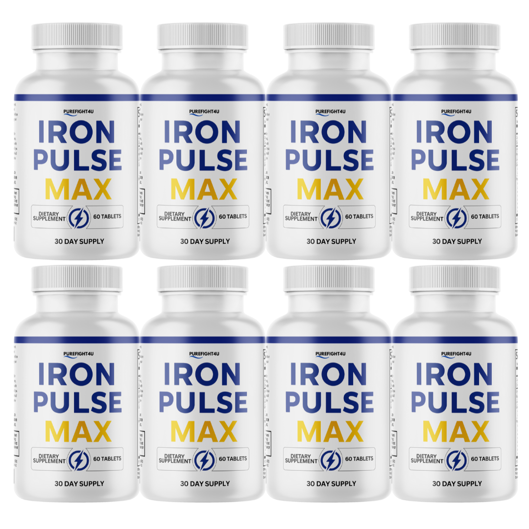 Iron Plus Max Performance Supplement for Energy and Confidence | 8 Bottles