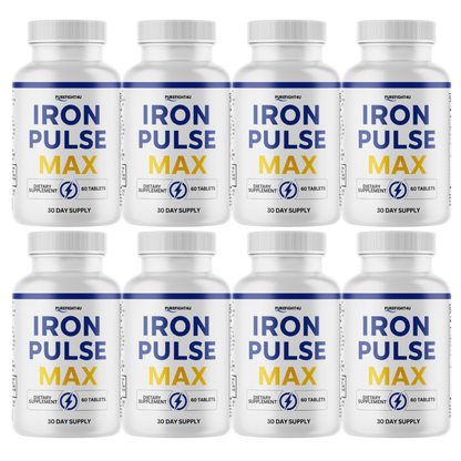 Iron Plus Max Performance Supplement for Energy and Confidence | 8 Bottles