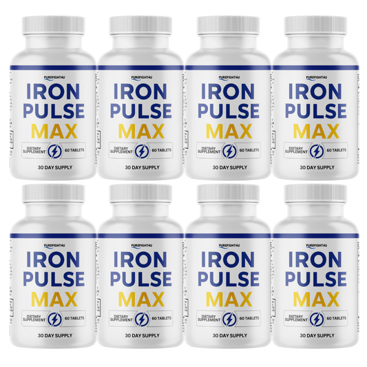 Iron Plus Max Performance Supplement for Energy and Confidence | 8 Bottles