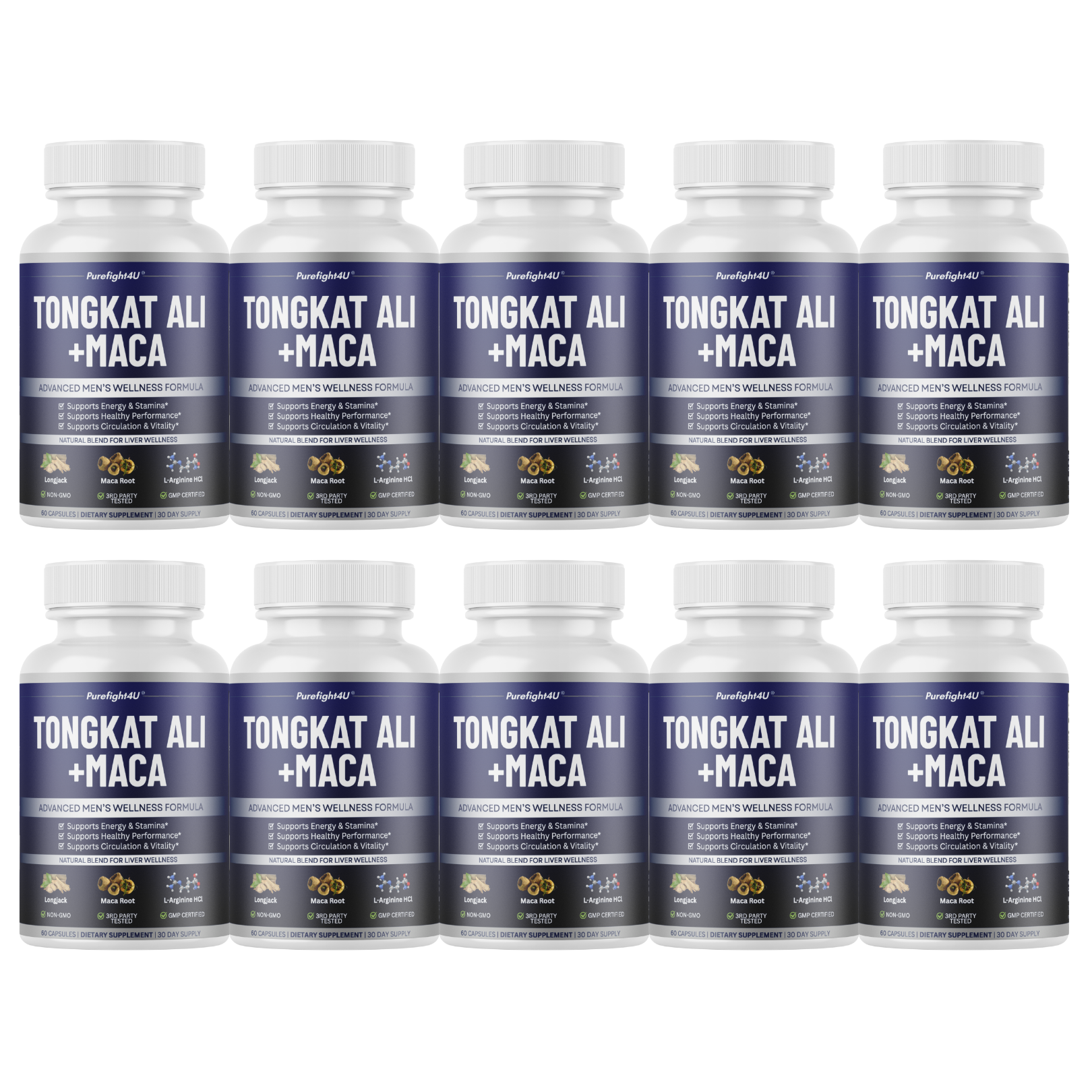 Tongkat Ali +Maca Advanced Male Performance Supplement to Boost Stamina - 60 Tablets