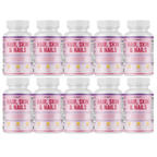 Purefight4u Hair, Skin & Nails Supports Healthy Hair Growth wBiotin - 10 Bottles