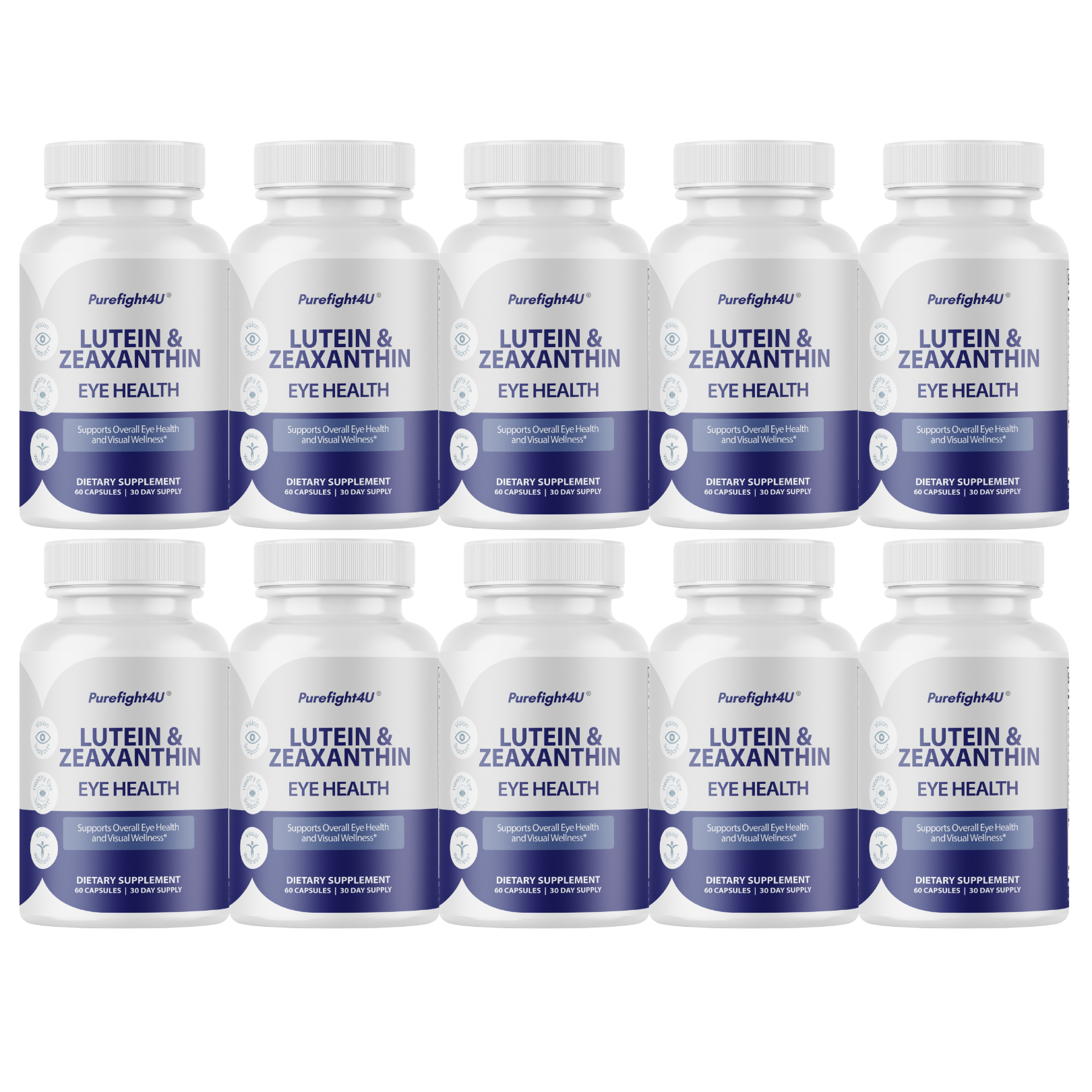 Lutein & Zeaxanthin Eye & Vision Health Natural Formula Supplement - 60 Capsules