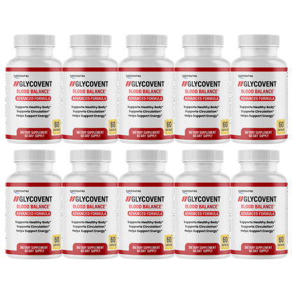 GlycoVent Blood Sugar Support Supplement 10 Bottles 600 Capsules