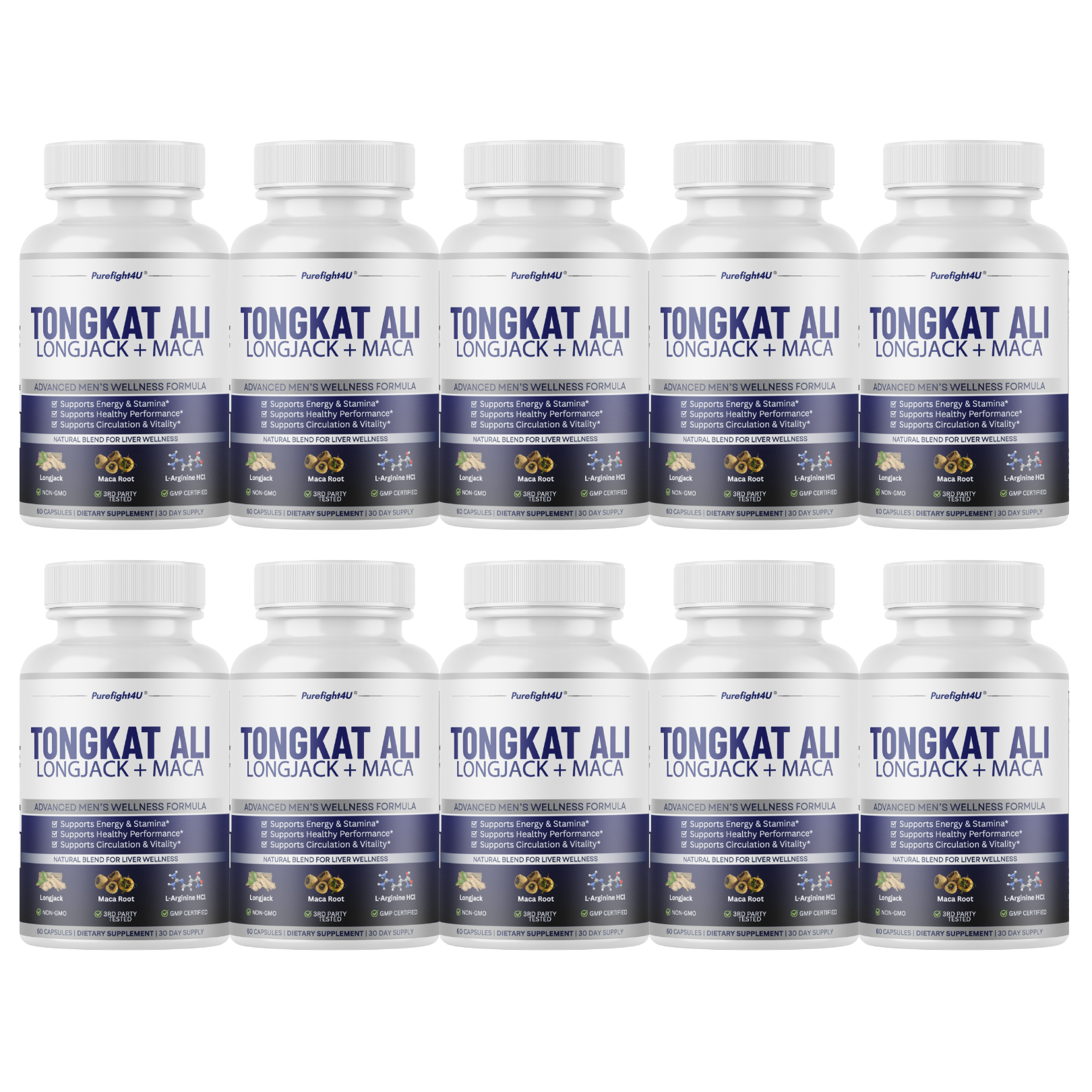 Tongkat Ali Longjack +Maca Advanced Male Performance Supplement to Boost Stamina - 60 Capsules