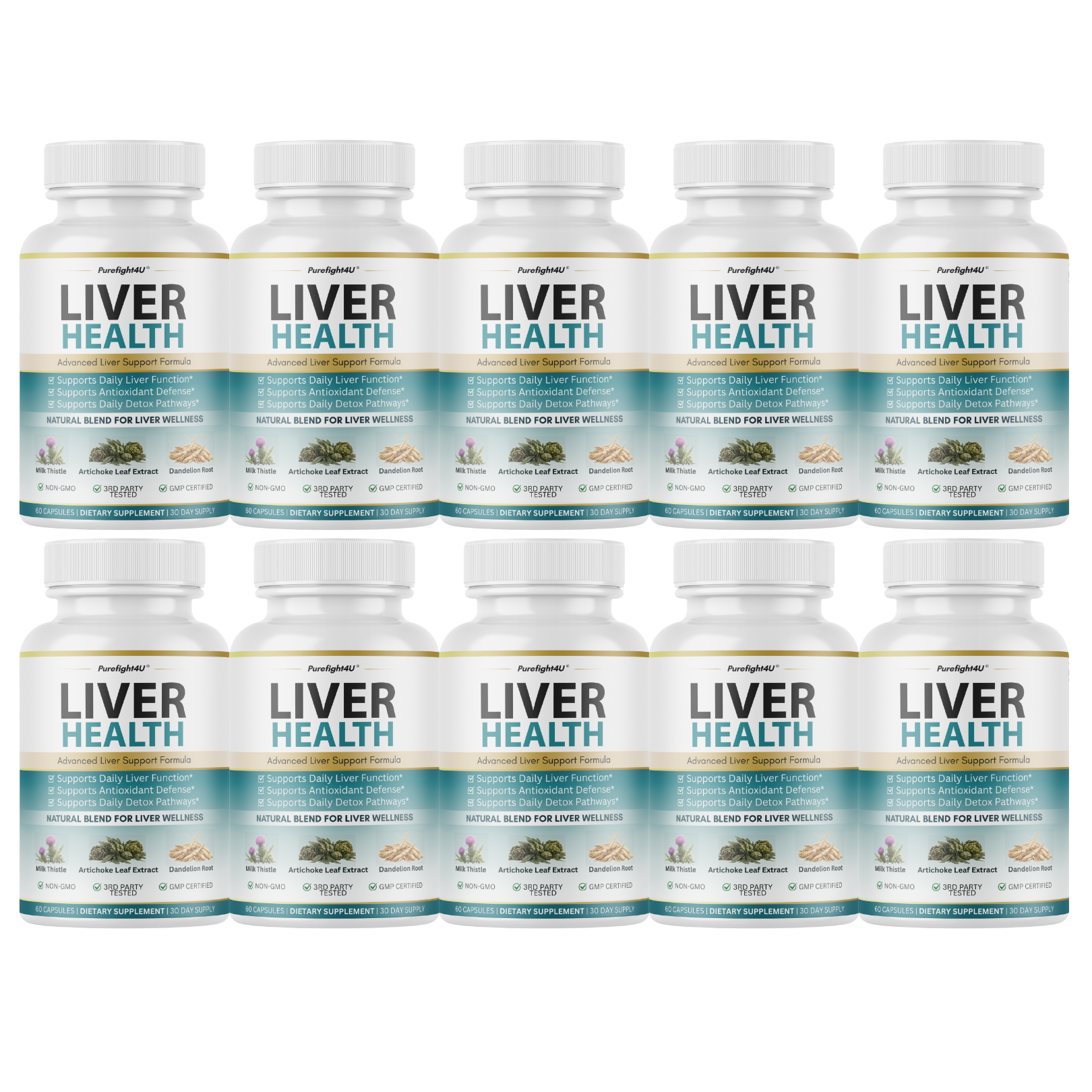 Liver Health Advanced Liver Wellness Support Formula Supplement - 60 Bottles