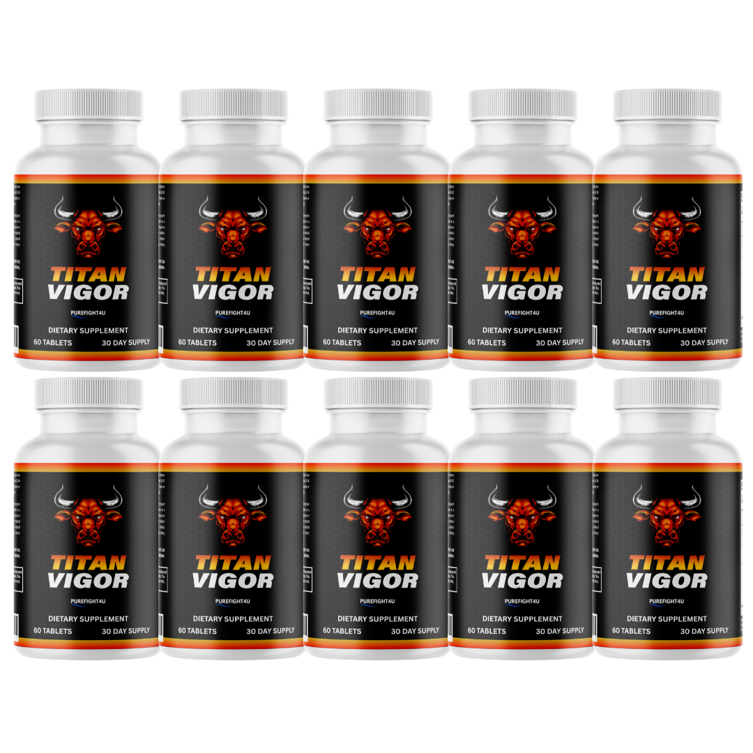 Titan Vigor for Men, Male Energy & Vitality Pills Supplement - 10 Bottles | 600 Tablets