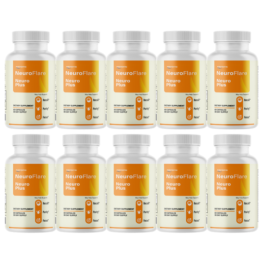 NeuroFlare Cognitive Support - 10 Bottles 600 Capsules