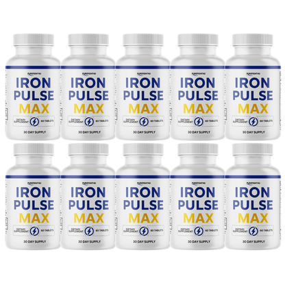 Iron Plus Max Performance Supplement for Energy and Confidence | 10 Bottles 600 Tablets