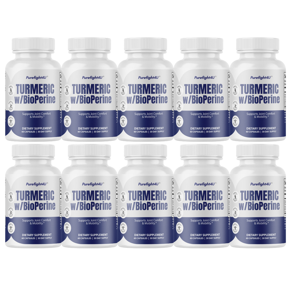 Turmeric w/ BioPerine Supports Joint Comfort & Mobility Supplement - 10 Bottles