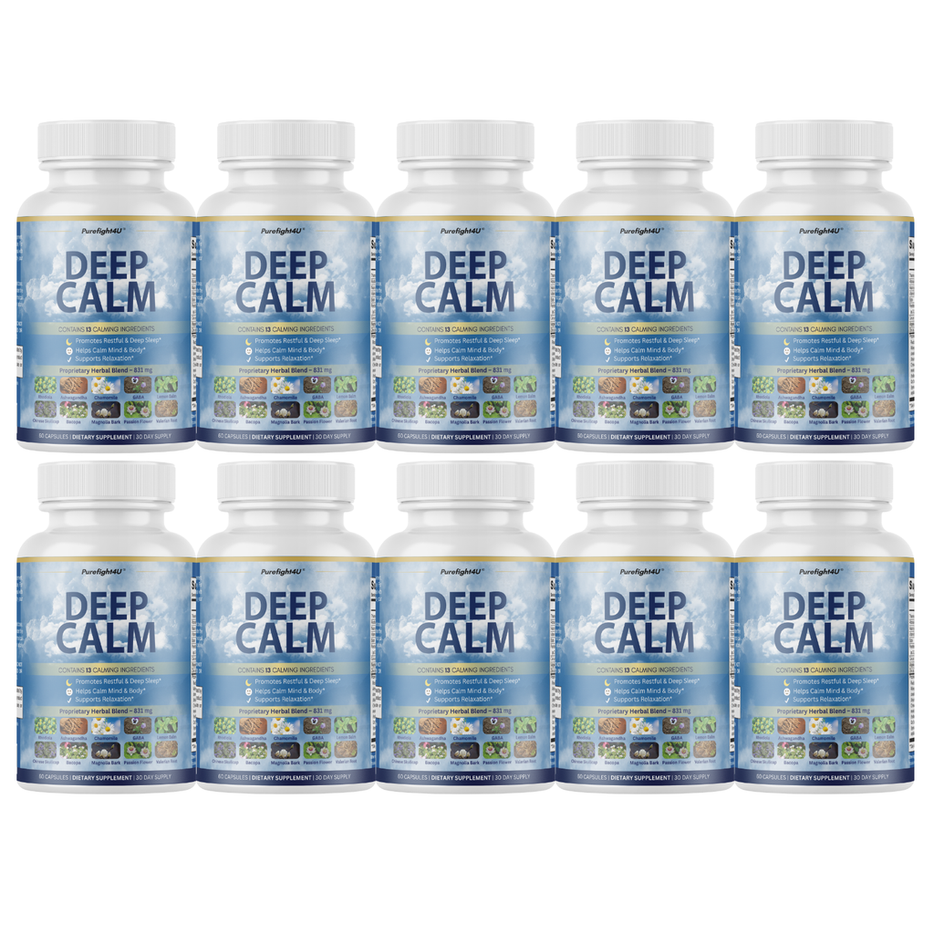 Deep Calm Supports Natural Sleep and Relaxation Supplement - 10 Bottles
