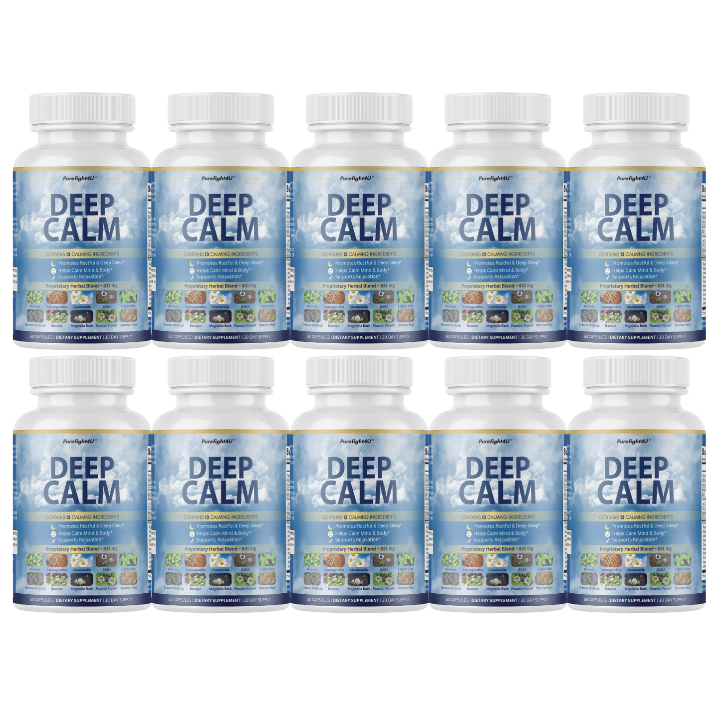 Deep Calm Supports Natural Sleep and Relaxation Supplement - 60 Capsules