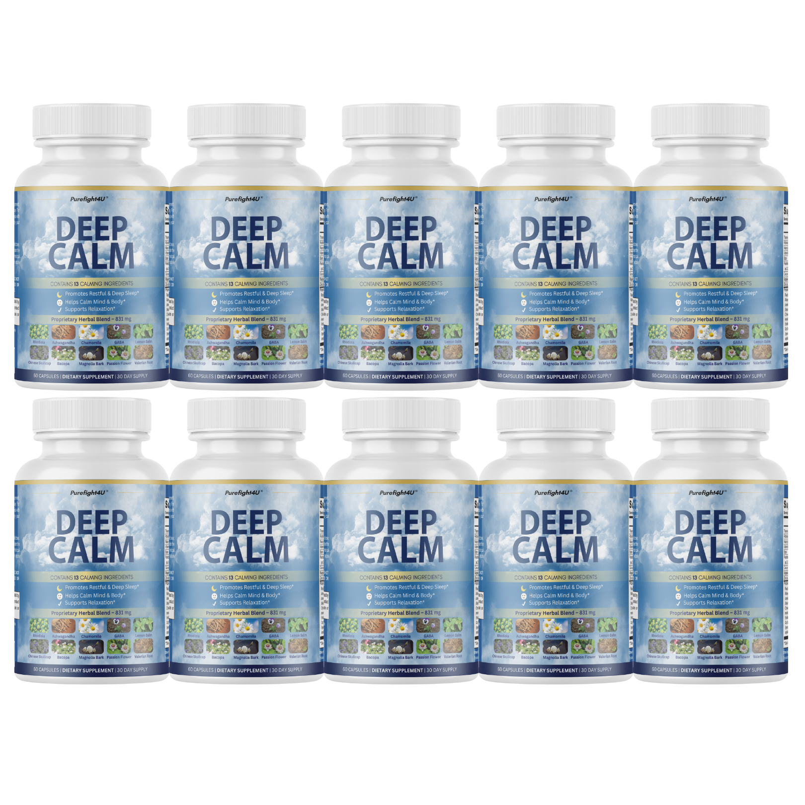 Deep Calm Supports Natural Sleep and Relaxation Supplement - 60 Capsules
