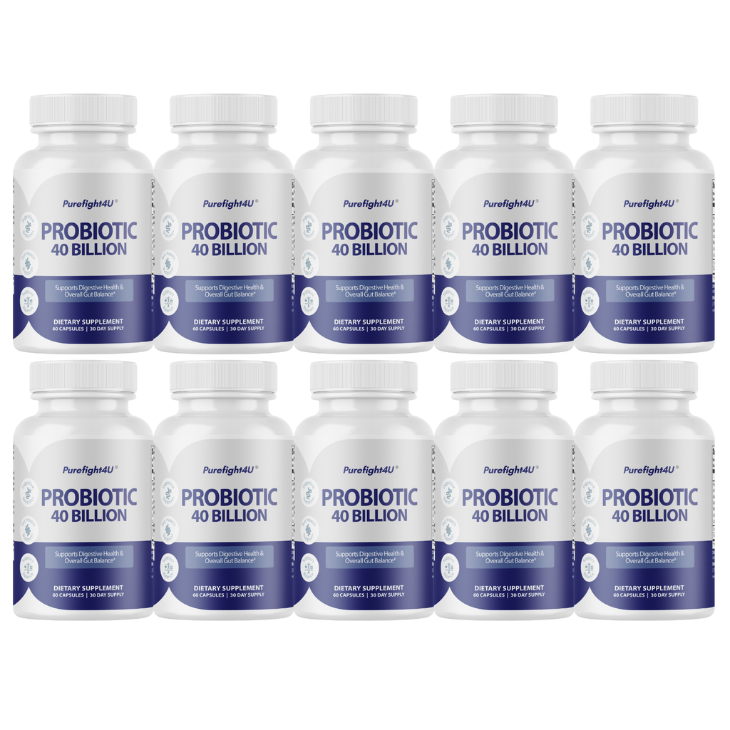 Probiotic 40 Billion CFU for Digestive and Gut Health Balance - 10 Bottles