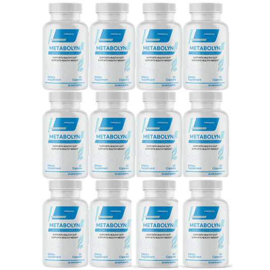 Metabolyn Supplement Weight Loss Support Formula - 60 Capsules - 12 Bottles