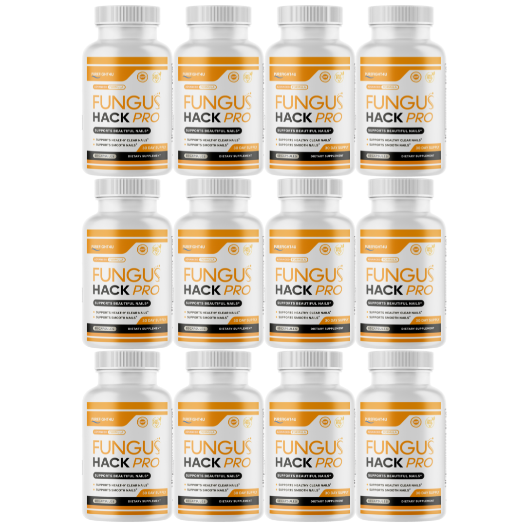 Fungus Hack Pro Toe Nail Care Supplement - 12 Bottles 720 Capsules