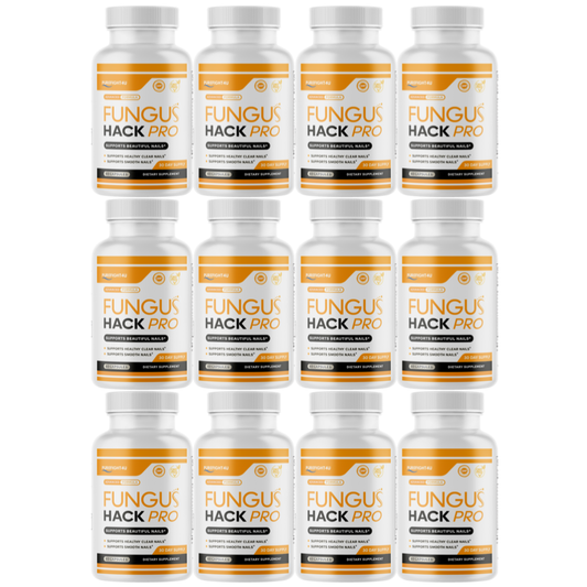 Fungus Hack Pro Toe Nail Care Supplement - 12 Bottles 720 Capsules