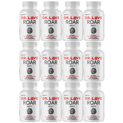 Dr. Love Roar Supports Energy and Vitality Male Health Supplement | 12 Bottles 720 Tablets