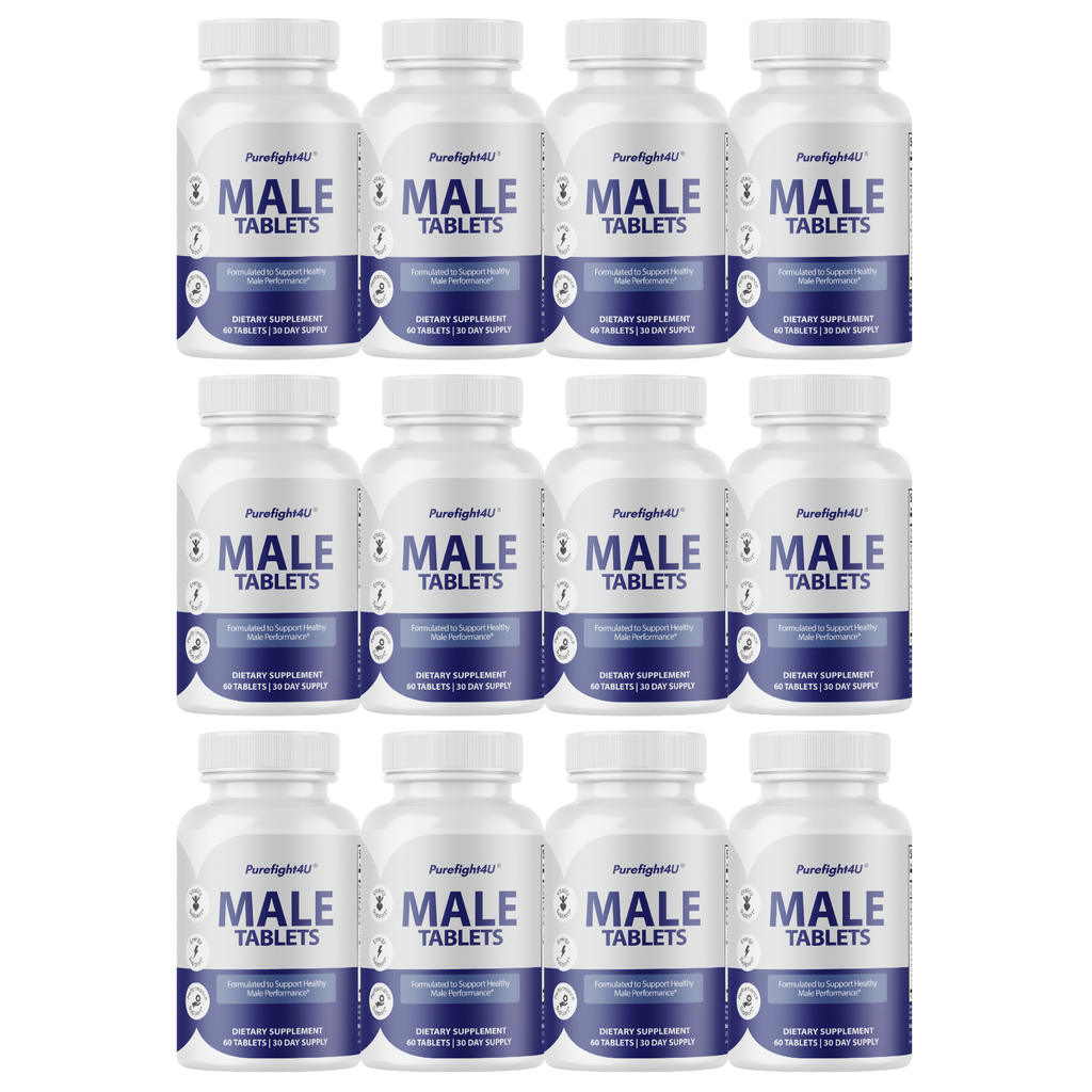 Male Tablets Daily Wellness Support for Energy & Vitality Supplement- 12 Bottles