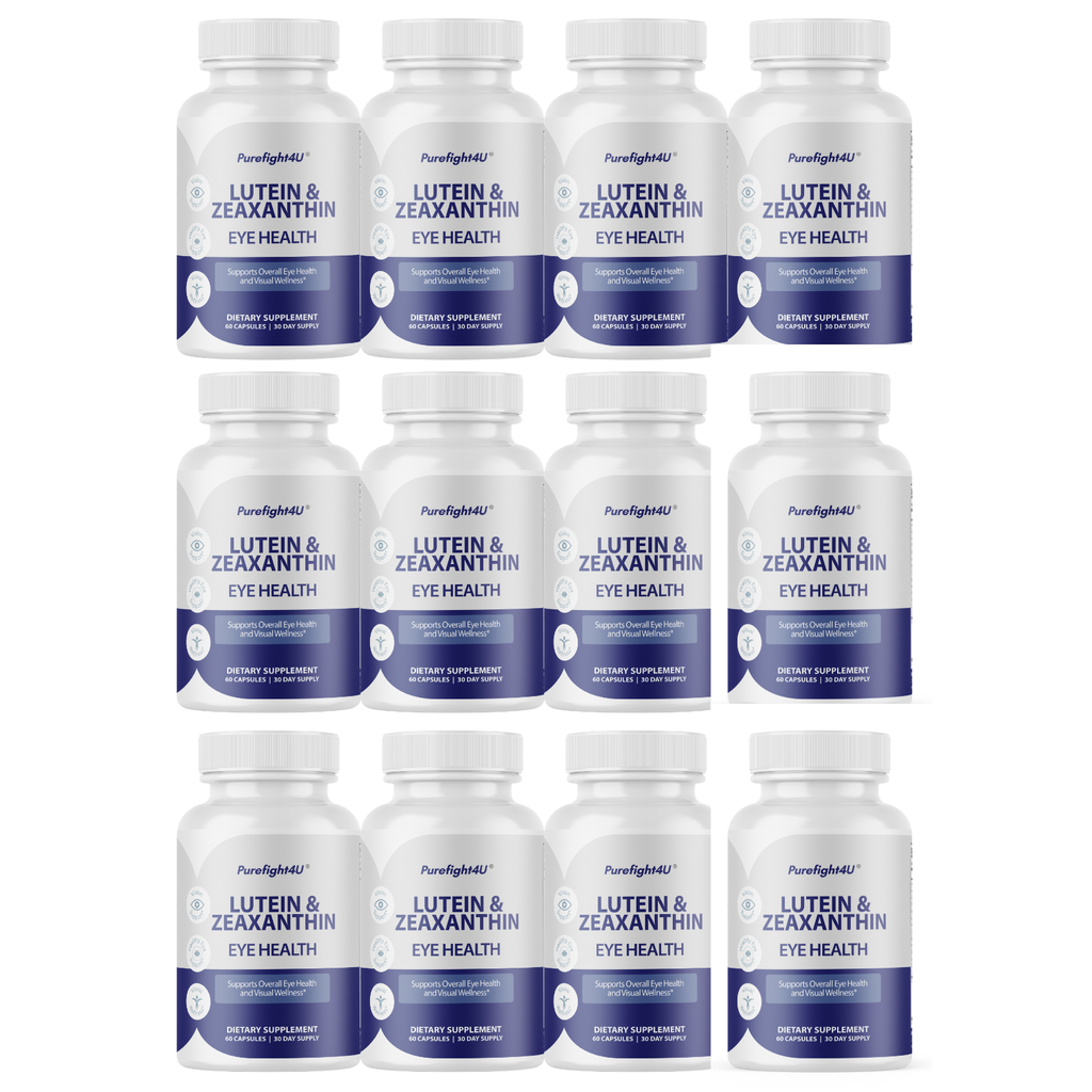 Lutein & Zeaxanthin Eye & Vision Health Natural Formula Supplement - 12 Bottles