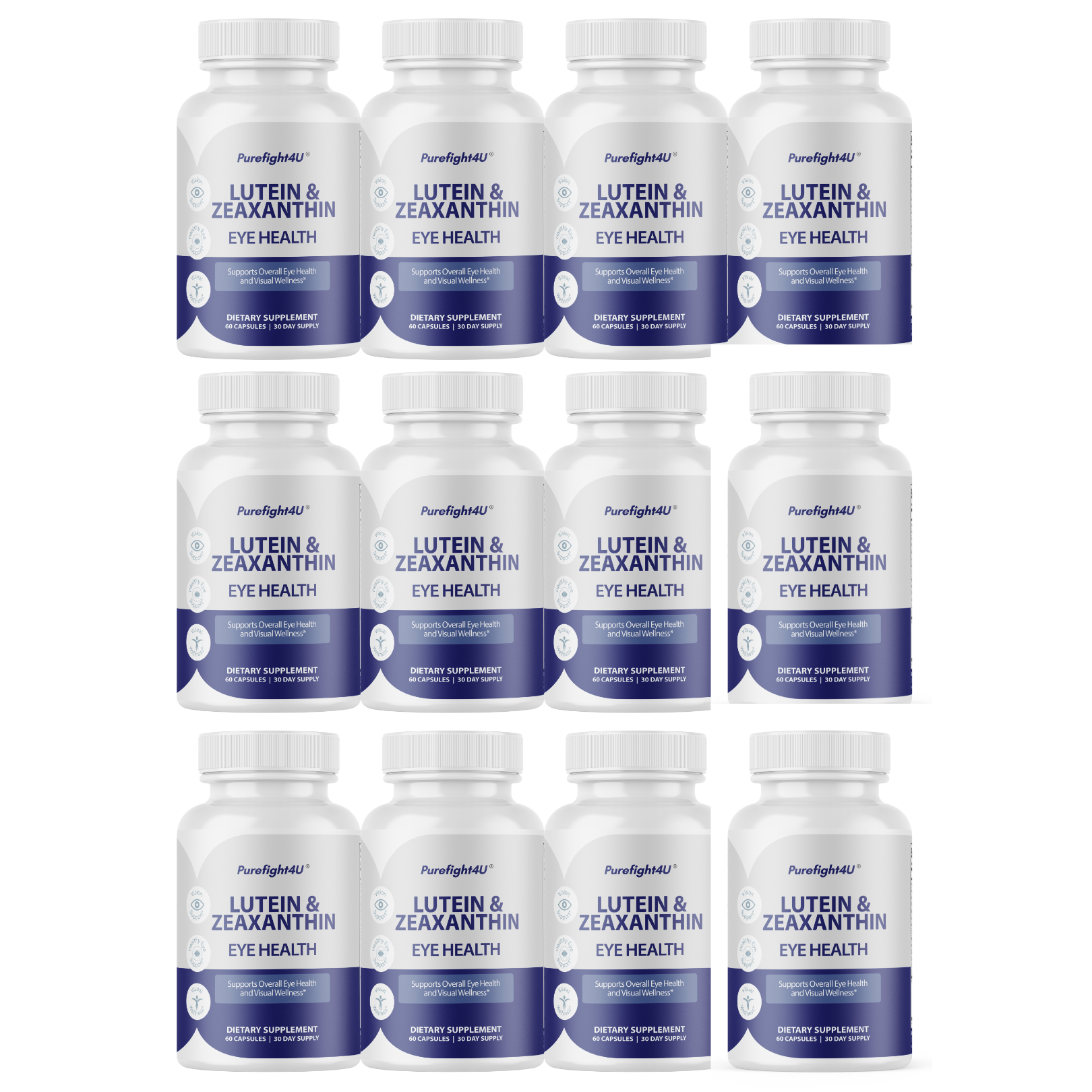 Lutein & Zeaxanthin Eye & Vision Health Natural Formula Supplement - 60 Capsules