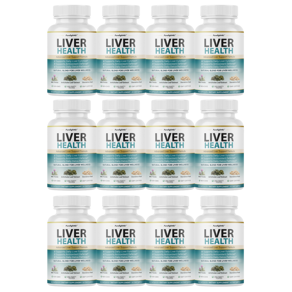 Liver Health Advanced Liver Wellness Support Formula Supplement - 12 Bottles