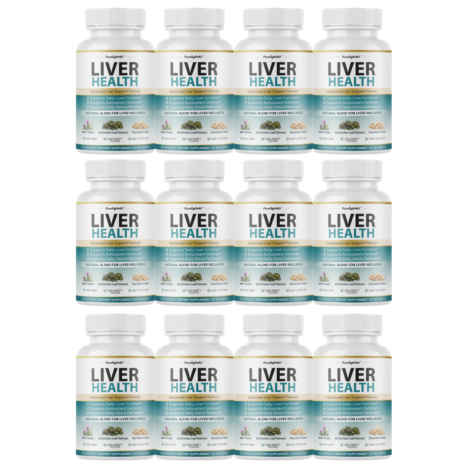 Liver Health Advanced Liver Wellness Support Formula Supplement - 60 Bottles