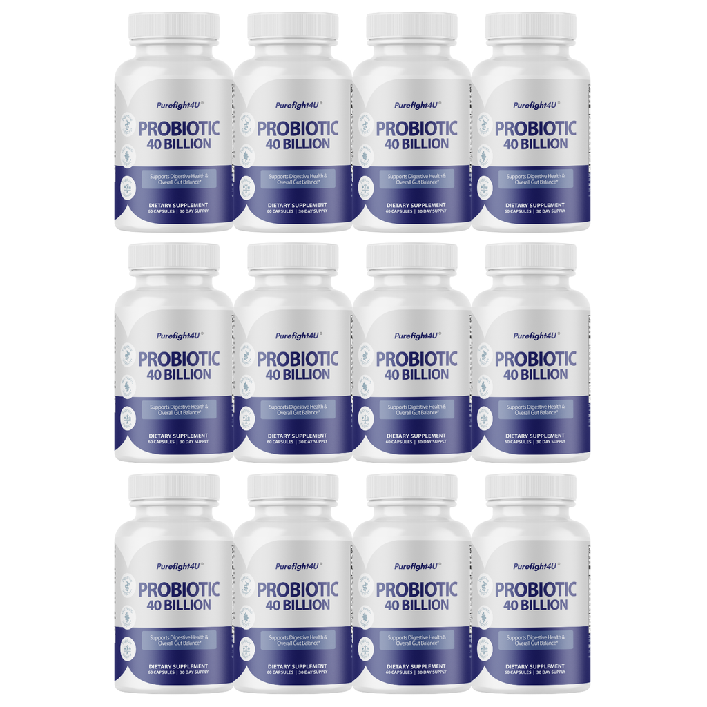 Probiotic 40 Billion CFU for Digestive and Gut Health Balance - 12 Bottles