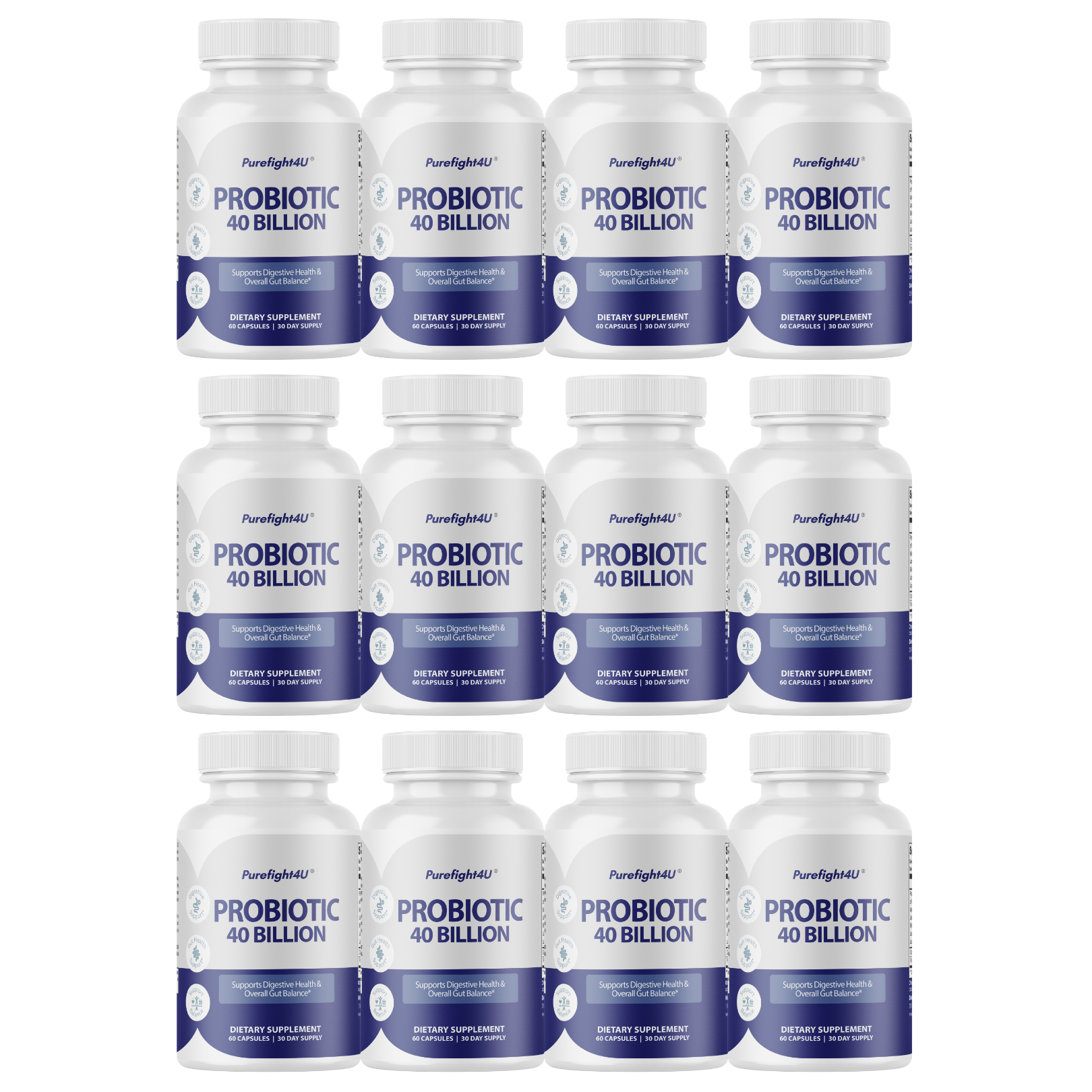 Probiotic 40 Billion CFU for Digestive and Gut Health Balance - 60 Capsules