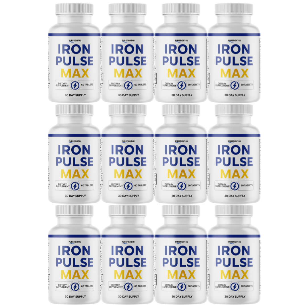 Iron Plus Max Performance Supplement for Energy and Confidence | 12 Bottles 600 Tablets