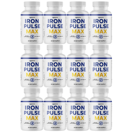 Iron Plus Max Performance Supplement for Energy and Confidence | 12 Bottles 600 Tablets