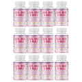 Purefight4u Hair, Skin & Nails Supports Healthy Hair Growth wBiotin - 12 Bottles
